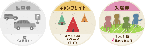 キャンプ付き 2日通し入場券